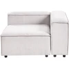 Beliani Modulinė kampinė sofa 4 asmenims ARDAL dešininė, kreminės baltos spalvos, velvetas