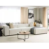 Beliani Keturvietė modulinė kampinė sofa ARDAL, kairinė, kreminė balta, velvetas