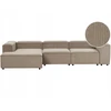 Beliani Modulinė kampinė sofa 4 asmenims ARDAL dešininė, šviesiai ruda, velvetas
