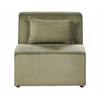 Beliani Modulinė 4 vietų kampinė sofa LEMVIG dešininė, žalias velvetas