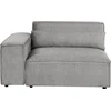 Beliani Trijų vietų modulinė sofa HELLNAR kairinė pilka