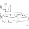 Beliani Trijų vietų modulinė sofa HELLNAR kairinė pilka