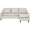 Beliani Trivietė kampinė sofa ELVENES, šviesiai smėlio spalvos, pritaikoma