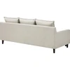 Beliani Trivietė kampinė sofa ELVENES, šviesiai smėlio spalvos, pritaikoma