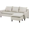 Beliani Trivietė kampinė sofa ELVENES, šviesiai smėlio spalvos, pritaikoma