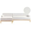Beliani Trijų vietų kampinė sofa SOSJO, boucle audinys, balta, dešininė