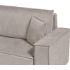 Beliani Išskleidžiama kampinė sofa KARILA, 3 vietų, smėlio spalvos, su patalynės dėže, dešininė