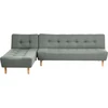 Beliani Išskleidžiama modulinė sofa-lova 4 asmenims ALSTEN, žalia, dešininė