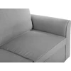 Beliani Išskleidžiama kampinė sofa NESNA, šviesiai pilka, su patalynės dėže, dešininė