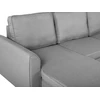 Beliani Išskleidžiama kampinė sofa NESNA, šviesiai pilka, su patalynės dėže, dešininė