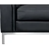 Beliani 4 vietų kampinė sofa OSLO Natūrali oda Juoda Dešininė