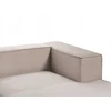Beliani Kampinė sofa VERNON, trijų vietų, veliūrinė, smėlio-pilkšva, kairė pusė