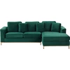 Beliani 4 vietų kampinė sofa OSLO, veliūras, tamsiai žalia, kairinė