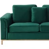 Beliani 4 vietų kampinė sofa OSLO, veliūras, tamsiai žalia, kairinė