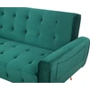 Beliani Trivietė išskleidžiama sofa SELNES, veliūrinė, smaragdinė