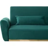 Beliani Trivietė išskleidžiama sofa EINA, veliūras, smaragdinė