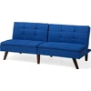 Beliani Trivenė išskleidžiama sofa RONNE tamsiai mėlyna
