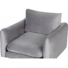 Sofa Beliani 5 vietų svetainės baldų komplektas VINTERBRO, veliūras, pilkas, su pufu