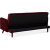Beliani Trivietė išskleidžiama sofa SENJA, veliūrinė, bordinė