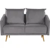 Sofa Beliani 5 asmenų svetainės baldų komplektas MAURA, veliūrinis, pilkas