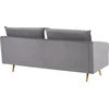 Sofa Beliani 5 asmenų svetainės baldų komplektas MAURA, veliūrinis, pilkas