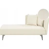 Sofa Beliani Šezlongas dešininis RIOM Boucle natūralios baltos spalvos