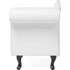 Sofa Beliani Dešininis gultas LATTES, dirbtinė oda, baltas