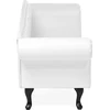 Sofa Beliani Dešininis gultas LATTES, dirbtinė oda, baltas