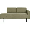 Sofa Beliani Šezlongas SAVASSE, sintetinis linas, žalia