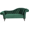 Beliani Dešininė šezlongo sofa LATTES, tamsiai žalias veliūras