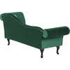 Beliani Dešininė šezlongo sofa LATTES, tamsiai žalias veliūras