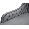 Sofa Beliani Dešininis šezlongas NIMES veliūrinis pilkas