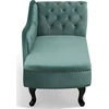 Beliani Dešininė šezlongo sofa NIMES, veliūrinis, mėtų spalvos