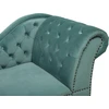 Beliani Dešininė šezlongo sofa NIMES, veliūrinis, mėtų spalvos