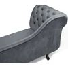 Sofa Beliani Kairysis gultas NIMES, veliūras, pilkas