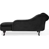 Sofa Kairysis šezlongas Beliani NIMES, veliūras, juodas