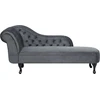 Sofa Beliani Kairysis gultas NIMES, veliūras, pilkas