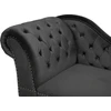 Sofa Kairysis šezlongas Beliani NIMES, veliūras, juodas
