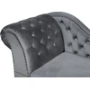 Sofa Beliani Kairysis gultas NIMES, veliūras, pilkas