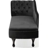 Sofa Kairysis šezlongas Beliani NIMES, veliūras, juodas