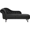 Sofa Kairysis šezlongas Beliani NIMES, veliūras, juodas