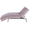 Sofa Beliani Šezlongas LOIRET veliūrinis rožinis