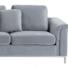 Beliani 4 vietų kampinė sofa OSLO, veliūras, pilka, dešininė