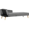 Beliani Išskleidžiama kampinė sofa VADSO, skirta 4 asmenims, veliūrinė, pilka, kairinė