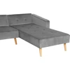 Beliani Išskleidžiama kampinė sofa VADSO, skirta 4 asmenims, veliūrinė, pilka, kairinė