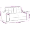 Dvivietė sofa, tamsiai pilka, 160x77x82 cm, audinys