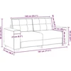 Dvivietė sofa, tamsiai pilka, 180x77x82 cm, audinys