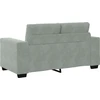 Dvivietė sofa, šviesiai pilka, 160x77x82 cm, aksomas