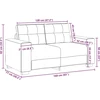 Dvivietė sofa, šviesiai pilka, 160x77x82 cm, aksomas