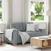 Dvivietė sofa, šviesiai pilka, 160x77x82 cm, audinys
